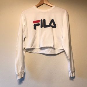 FILA LONG SLEEVE CROP TOP